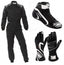 Black OMP Kart Racing Suit, Racing Gloves & Racing Shoes - Explicit Pro