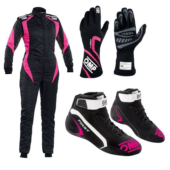 Pink OMP Kart Racing Suit, Racing Gloves & Racing Shoes - Explicit Pro Main image