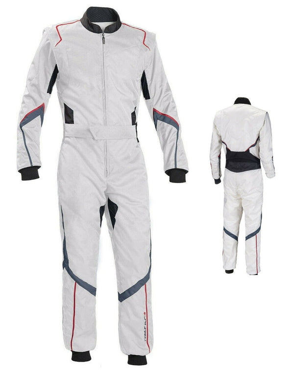 White Go Kart Racing Suit Explicit Pro