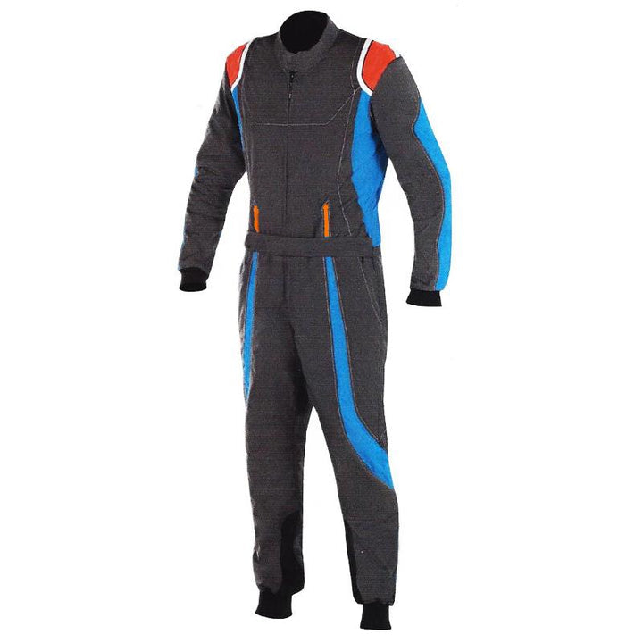 Black / Blue Kart Racing Cordura One Piece suit Explicit Pro